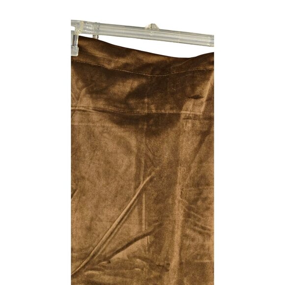 Pair Vintage Curtains Velvet Chocolate Brown 107x54" 100% Polyester - Picture 4 of 11